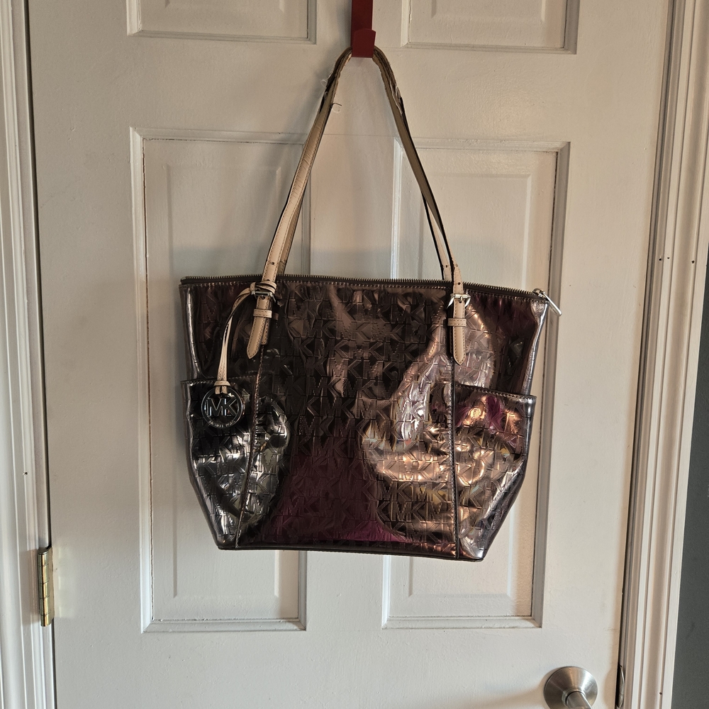 Michael Kors Gold Metallic Tote Bag